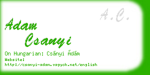 adam csanyi business card